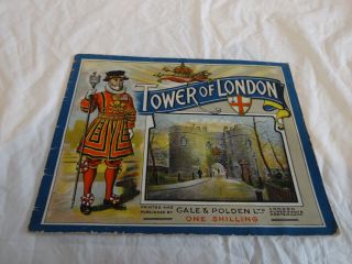 Antique 1900s Gale & Polden Litho Tower Of London Souvenir Album One Shilling