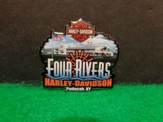 Four Rivers Harley Davidson Motorcycle Dealer Paducah Ky Lapel Vest Hat Pin