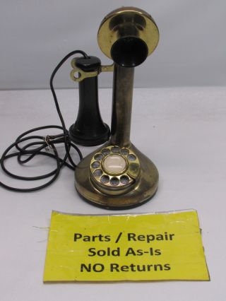 Vintage Candlestick Phone By Fold - A - Fone Brass