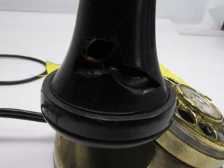 Vintage Candlestick Phone by Fold - a - Fone Brass 4