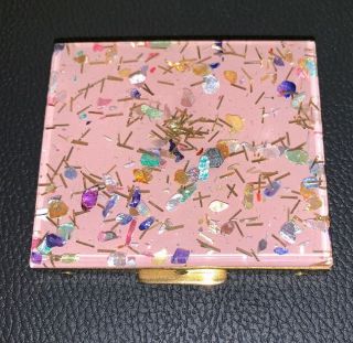 Vintage S.  F.  Co 5th Fifth Avenue Powder Compact Pink Multi Color