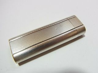 Cartier Paris Gas Lighter Oval 20 Microns Silver Plated (q 4