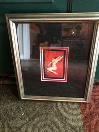 Vintage Marilyn Monroe Playboy Playing Card Matted And Framed