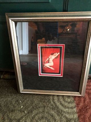 VINTAGE MARILYN MONROE PLAYBOY PLAYING CARD Matted And Framed 2