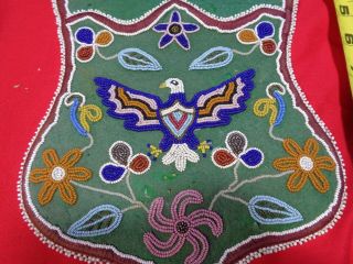 ANTIQUE PATRIOTIC NATIVE AMERICAN IROQUOIS INDIAN BEADWORK BEADED WHIMSY 5