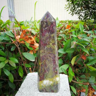 2.  4lb Natural Dragon Blood Stone Obelisk Quartz Crystal Healing Reiki Wand Tower