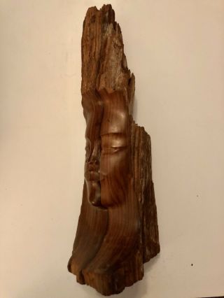 Koa Driftwood Carving Of Madame Pele By Hawaiian Artist John Roberts,  1950’s