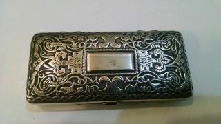 Vintage Razor - - Gillette " Abc " Empire Design - - Silver Plated Razor Case Only