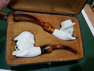 Sms Vintage Meerschaum Smoking Pipe Sherlock Holmes Dr.  Watson Rare