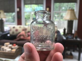 Antique 19th Century Magic Pocket Lamp York Oil Bottle