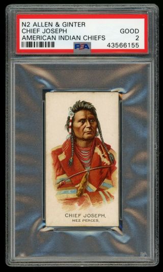 1888 N2 American Indian Chiefs " Chief Joseph " Psa 2 Good 43566155