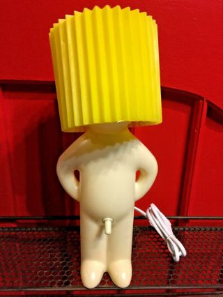 Vintage Plastic Naked Man Table Lamp Risque Art Nude