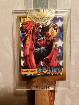 Wizard Press Todd Mcfarlane Gold Spawn Card Authentic ☆☆☆☆☆