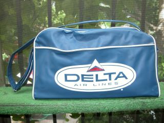Vintage Delta Airlines Carry On Bag 1950 - 60s
