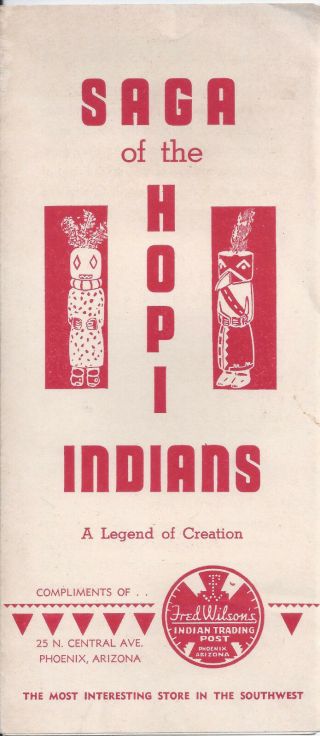 1920s? Fred Wilson Phoenix Az Trading Post Saga Of Hopi Indians