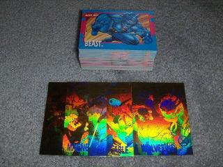 1992 Impel Marvel X - Men Set (1 - 100) & 5 Holograms (h1 - H5).