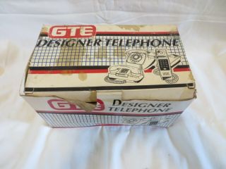 Vintage GTE Designer Wall Telephone Push Button NOS Yellow/Gold 2