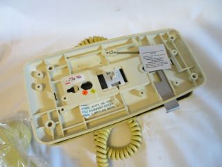 Vintage GTE Designer Wall Telephone Push Button NOS Yellow/Gold 6