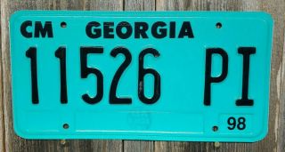 1998 Georgia " Commercial " License Plate 11526