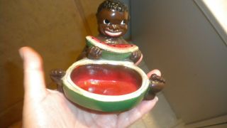 Vintage Black Americana Boy Figure W/ Slice Of Watermelon Plasto Mfg.  Co.