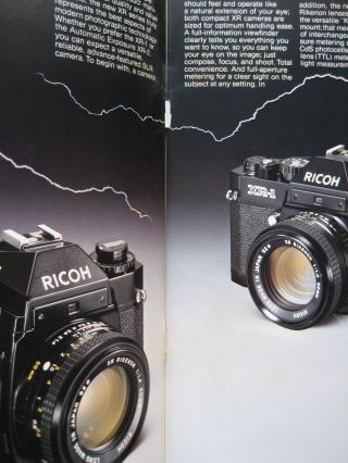 Ricoh XR - 1 / XR - 2 35mm film camera sales brochure - 16 pages - 1977 2
