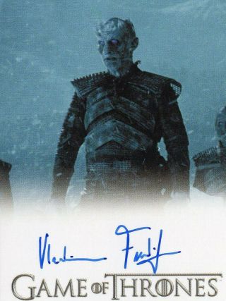Game Of Thrones Season 6 - Vladimir Furdik As Night King Autograph Card