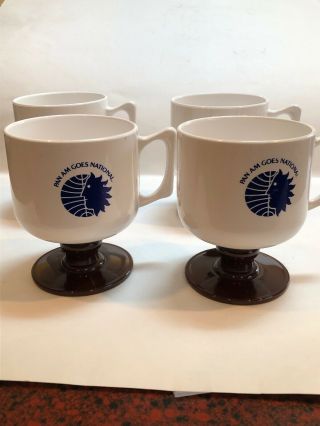 Pan Am Goes National Plastic Mugs,  Set Of 4