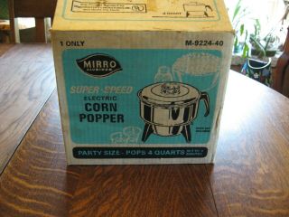 Vintage Mirro Speed Aluminum 4 Quart Popcorn Popper M - 9224 - 40
