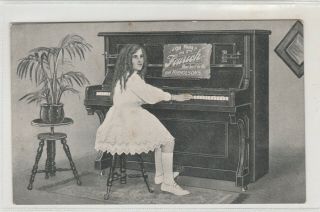 Vintage Postcard Nicolsons Piano 