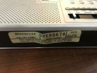 Rare Vintage Magnavox 303 AM/FM Portable Radio With Antennae 3