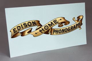 Big Edison Home Banner Water Slide Decal For Phonograph Restoration