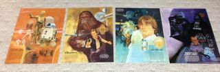 Set Of 4 Star Wars Posters - Burger Chef 1977 Guaranteed Quality