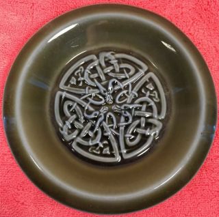 Celtic Porcelain Wade Ireland Love Knot 4 " Plate Irish Dish Signed By Borsby?