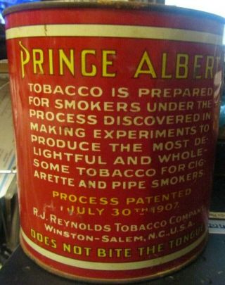 Vintage Prince Albert Pipe & Cigarette Tobacco Tin 5 1/4 