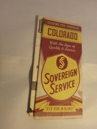 Vintage Sovereign Service Road Map - 1934 Colorado