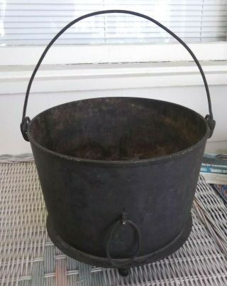 Circa 1900 Sidney Hollow Ware Co.  Cast Iron 8 3 Leg Bean Pot/cauldron/kettle