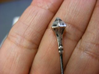 Antique Vtg Victorian Sterling Silver Hatpin Hat pin 3