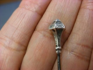 Antique Vtg Victorian Sterling Silver Hatpin Hat pin 4