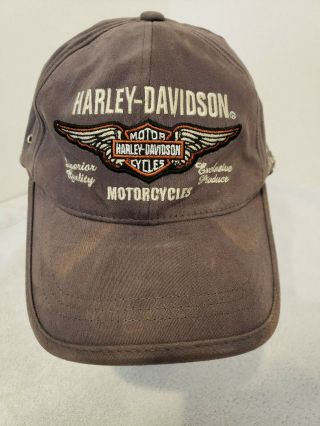 Harley Davidson Motor Clothes L/xl Fitted Hat (lot536)