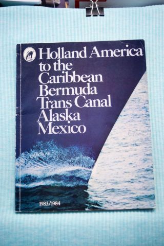 Holland America To The Caribbean Bermuda Trans Canal.  Deck Plans 1983 - 84