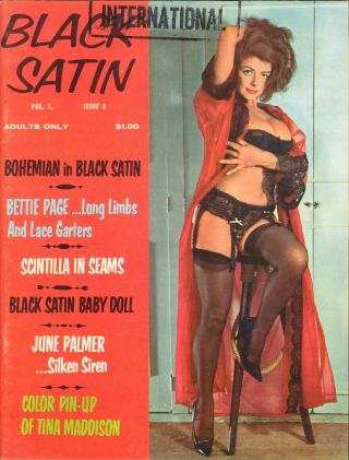 Black Satin V1n6 Bettie Page / June Palmer - 1963 Sampson Publ.