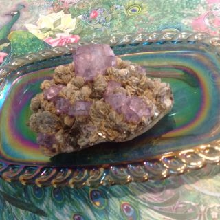 Purple Florite And Mica China Mineral Specimen