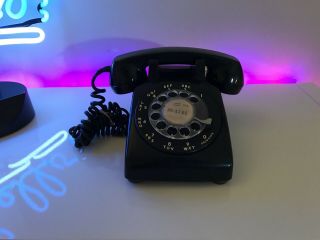 Vintage Western Electric Bell System Black Rotary Desk Phone Model C/d 500