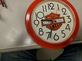 Vintage Harley Davidson Motorcycle Advertising Wall Clock Timepiece Garage