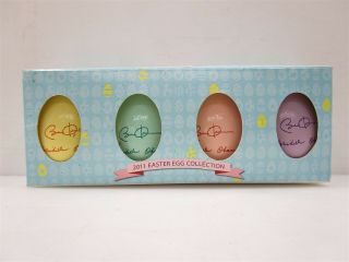 Set Of Four 2011 White House Easter Egg Hunt/roll Collectible Eggs Iob