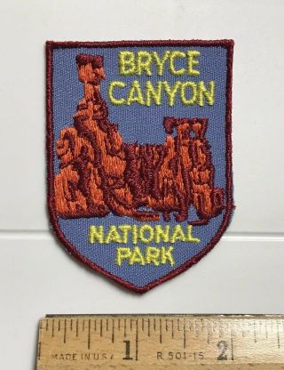 Bryce Canyon National Park Utah Rock Hoodoos Souvenir Embroidered Patch Badge