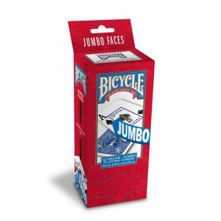 Bicycle Poker Size Jumbo Index Playing Cards,  12 Deck Pack Of 12,  Red/blue