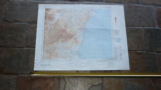 1960s Old Large Australian Survey Wall Map Of Wollongong South Wales