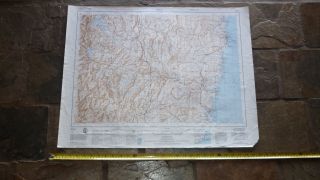 1960s Old Large Australian Survey Wall Map Of Bega Region South Wales