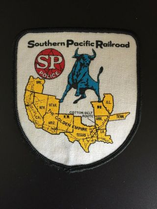 Rare Southern Pacific Railroad Police Hat/jacket Patch